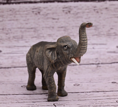 Detailed Old Antique Austrian Vienna Cold Painted Bronze Figure of Elephant2