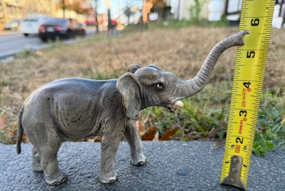 Very Large Antique Austrian Vienna Cold Painted Bronze Figure of Elephant13