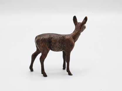 Older Antique Austrian Vienna Cold Painted Bronze Figure of Deer Fawn4
