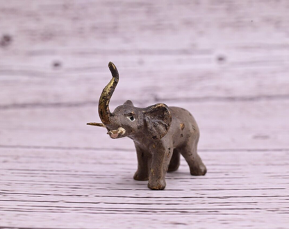 Awesome Antique Austrian Vienna Cold Painted Bronze Figure of Tiny Elephant5
