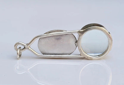 Sterling Silver Southwest Jewelers Loupe with Blue Glass Opal6