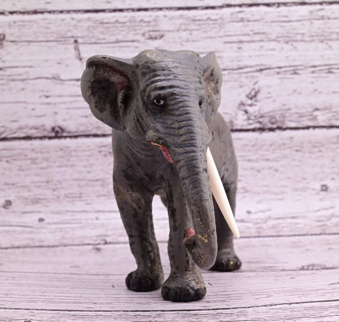 Stunning Large Antique Austrian Vienna Cold Painted Bronze Figure of Elephant6