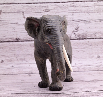 Stunning Large Antique Austrian Vienna Cold Painted Bronze Figure of Elephant6