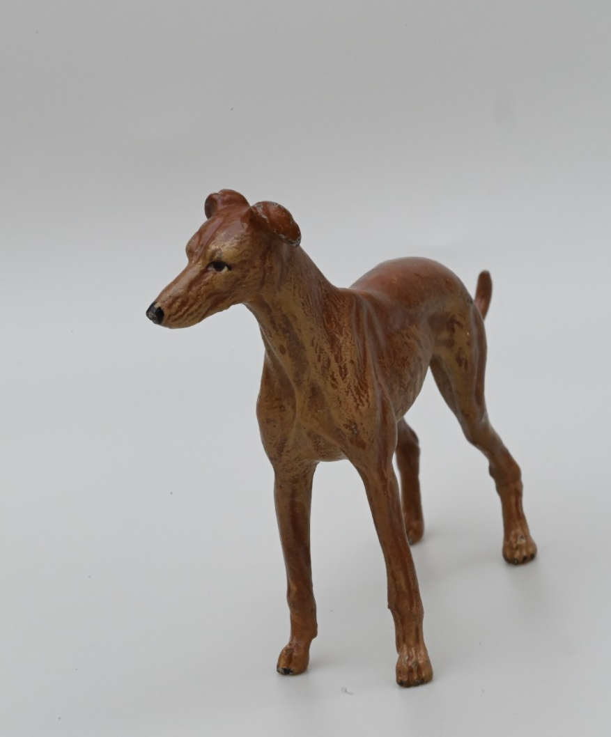 Vintage Austrian Vienna Cold Painted Bronze Figure of Italian Greyhound3