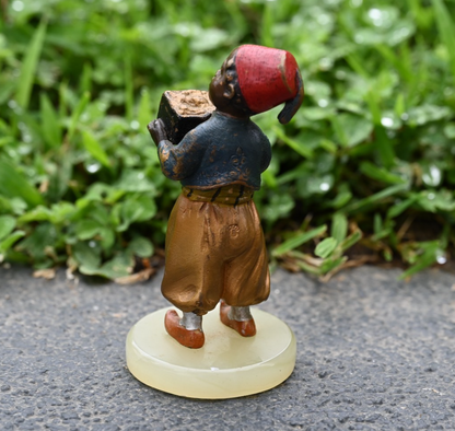 Original 1900s Franz Bergman Austrian Vienna Cold Painted Bronze Figure Arab Boy2