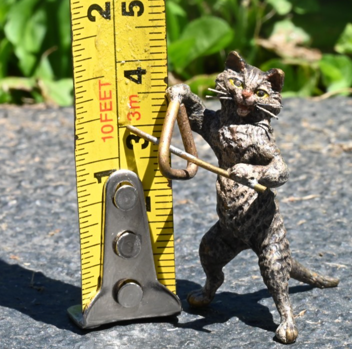 Rare Antique Franz Bergmann Austrian Vienna Cold Painted Bronze Cat Orchestra22