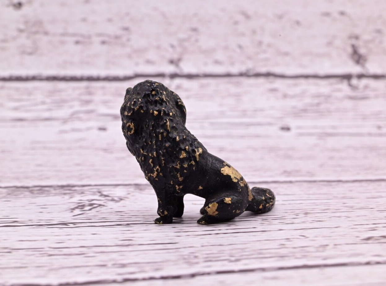 Antique Austrian Vienna Cold Painted Bronze Figure of Small Black Poodle4