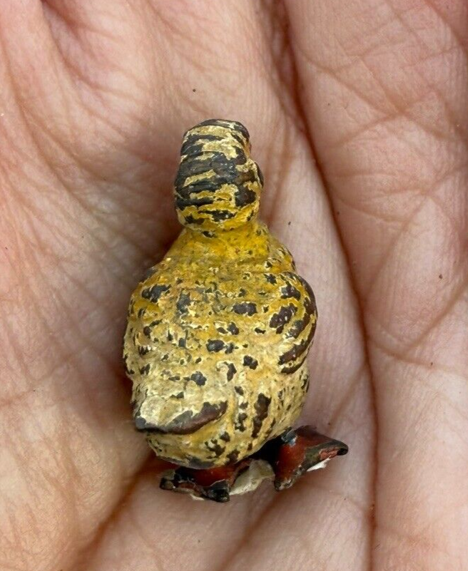 Miniature Antique Austrian Vienna Cold Painted Bronze Figure of Baby Duck9