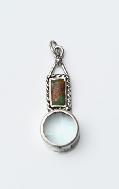 Sterling Silver Southwestern Jewelers Loupe with Turquoise Gemstone1