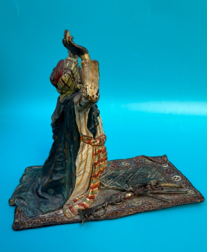 Antique Franz Bergmann Austrian Vienna Cold Painted Bronze Figure of Arab Man5