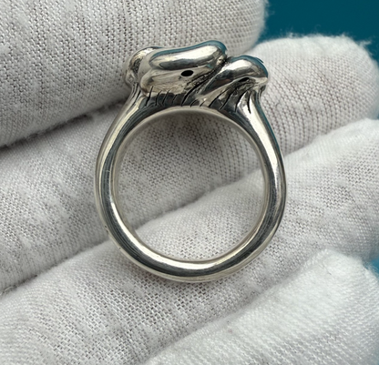 Sterling Silver Ring with Flower Motif 4