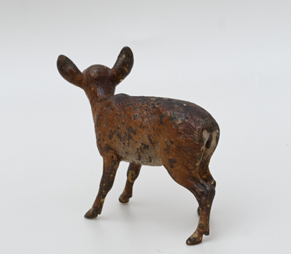Life-Like Antique Austrian Vienna Cold Painted Bronze Figure of Brown Deer3