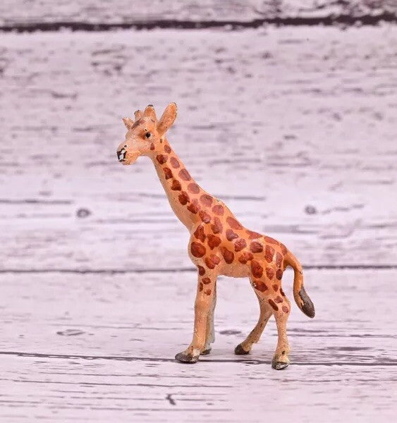 Cute Antique Austrian Vienna Cold Painted Bronze Figure of Small Giraffe5
