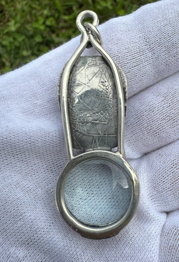 Signed MS Sterling Silver Southwest Jewelers Loupe W/ Blue Lapis Style3