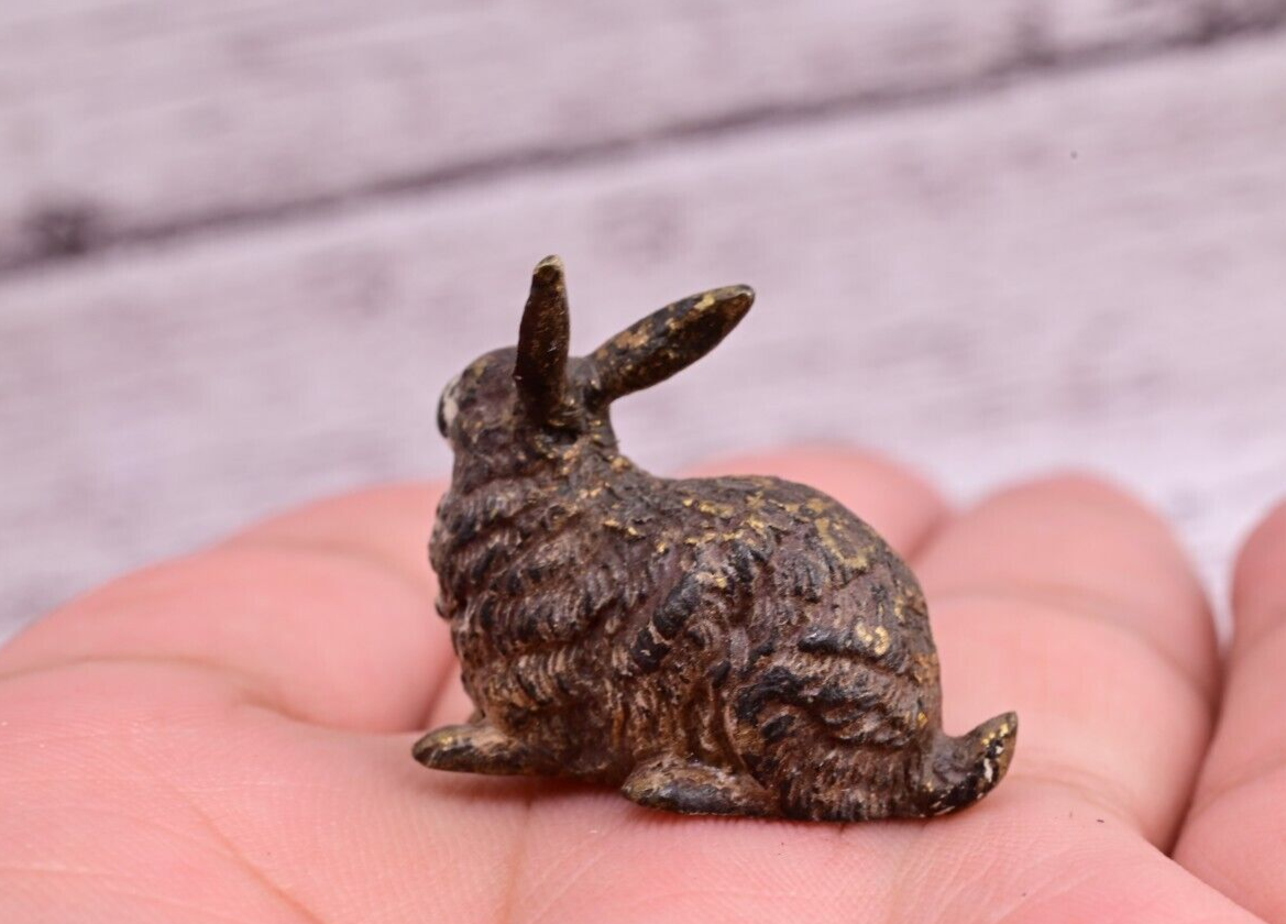 Fine Quality Antique Cold Painted Austrian Vienna Bronze Figure of Rabbit2