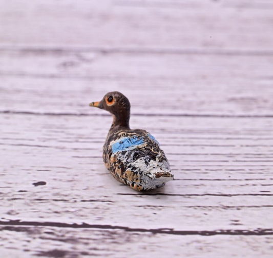 Cute Antique Austrian Vienna Cold Painted Bronze Figure of Sitting Mallard Duck1