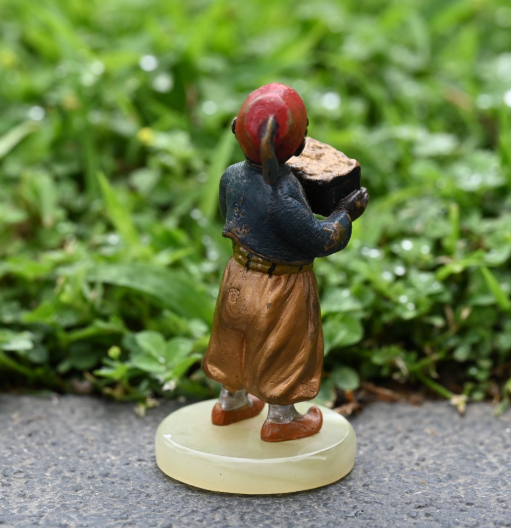 Original 1900s Franz Bergman Austrian Vienna Cold Painted Bronze Figure Arab Boy3