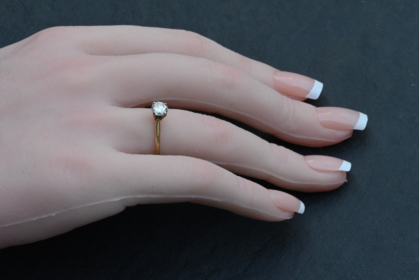 Lovely Simple yet Elegant .50 ct Natural Diamond Solitaire Ring in 14k YG5