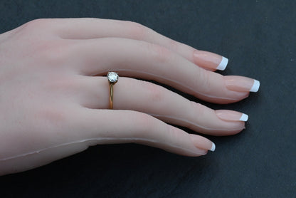 Lovely Simple yet Elegant .50 ct Natural Diamond Solitaire Ring in 14k YG5