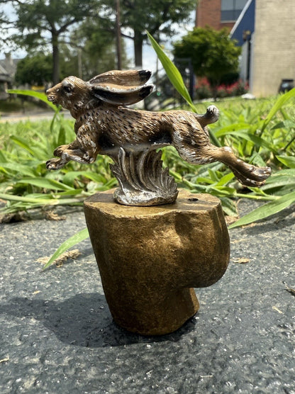 Awesome Antique Austrian Vienna Cold Painted Bronze of Running Rabbit5