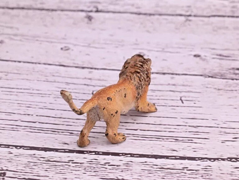 Cute Tiny Antique Austrian Vienna Cold Painted Bronze Figure of Ferocious Lion2