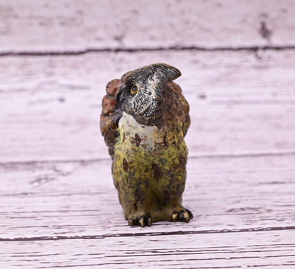 Well Detailed Antique Austrian Vienna Cold Painted Bronze Figure of Owl1