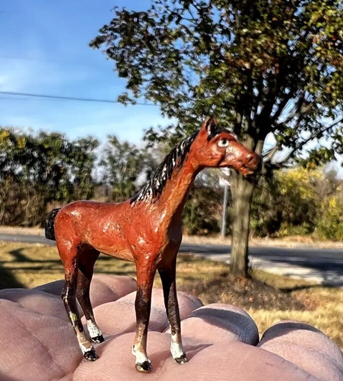 Original Antique Austrian Vienna Cold Painted Bronze Figure of Horse3