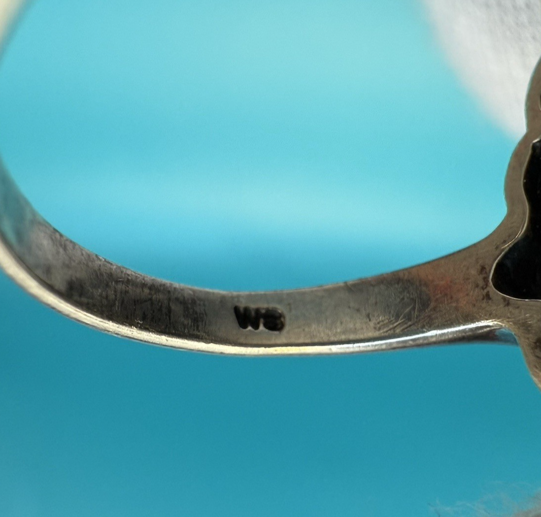 Gorgeous Vintage Sterling Silver Native American Mother of Pearl Ring4