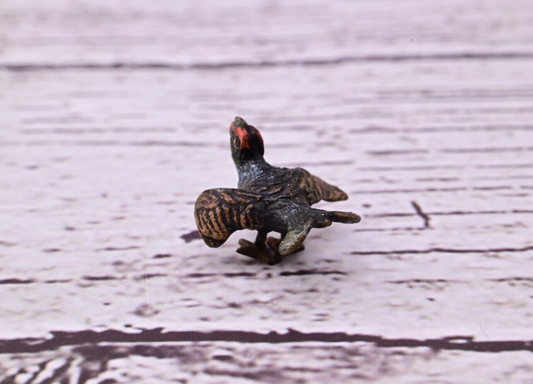 Extremely  Small Antique Cold Painted Austrian Vienna Bronze of a Turkey0
