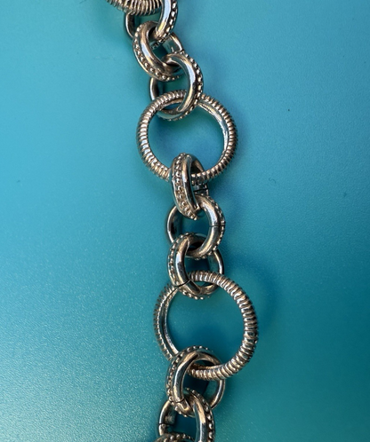 Gorgeous Vintage Chunky Cable Link Necklace Sterling Silver by Judith Ripka 11