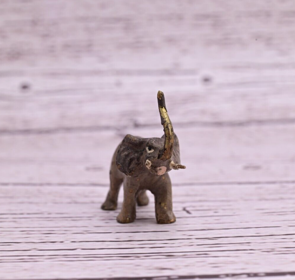 Awesome Antique Austrian Vienna Cold Painted Bronze Figure of Tiny Elephant4