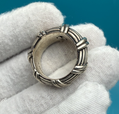 Awesome Vintage Peter Thomas Roth 925 Sterling Silver Twisted Band Ring2