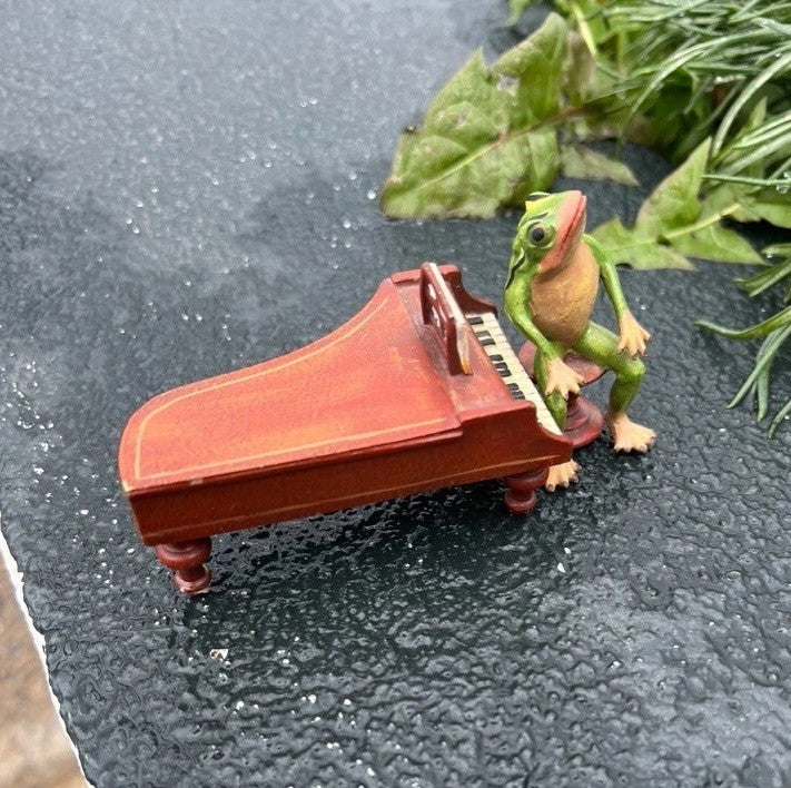 Gorgeous Cold Painted Austrian Vienna Cold Painted Musical Frog Pianist ￼￼5