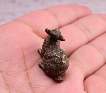 Fine Quality Antique Cold Painted Austrian Vienna Bronze Figure of Rabbit4