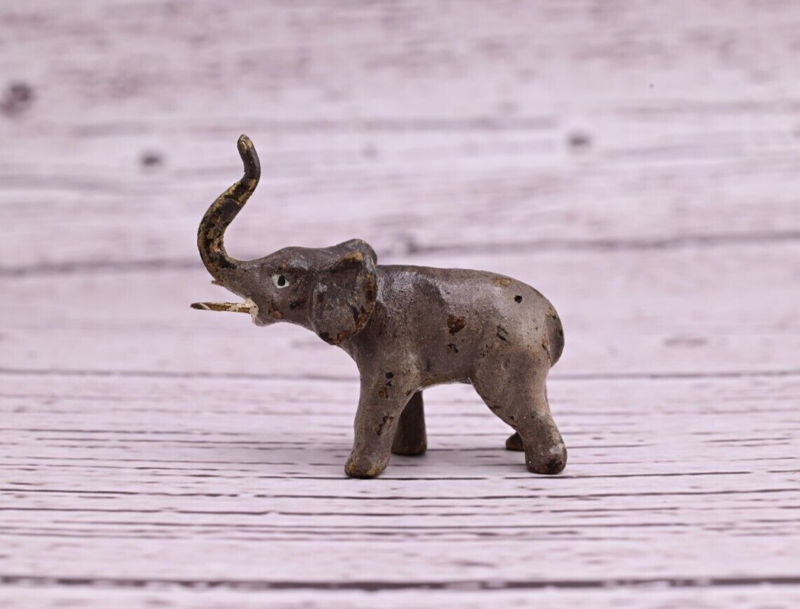 Awesome Antique Austrian Vienna Cold Painted Bronze Figure of Tiny Elephant6