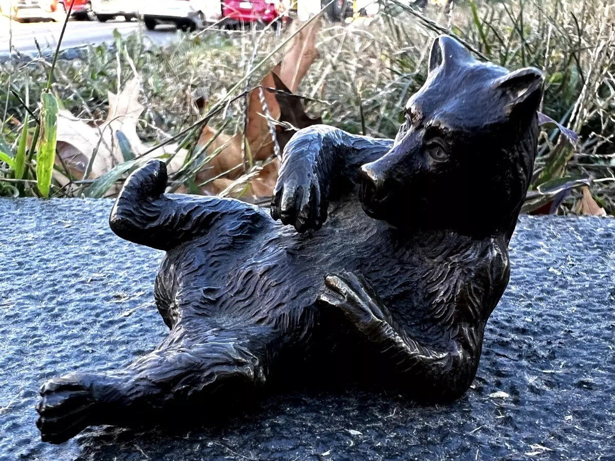 Awesome Austrian Vienna Style Bronze Paperweight of Playful Bear10