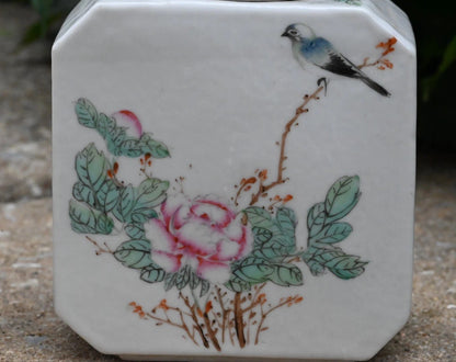 Rare 1900s Chinese Famille Rose Porcelain Tea Containers By Huacha Co. *Marked*3