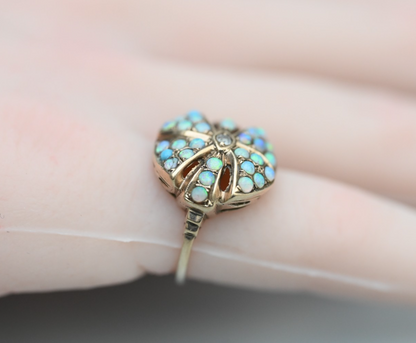Gorgeous Antique Opal Ring in 10K Yellow Gold4