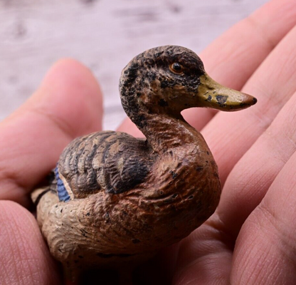 Gorgeous Antique Austrian Vienna Cold Painted Bronze Figure of Mallard Duck7