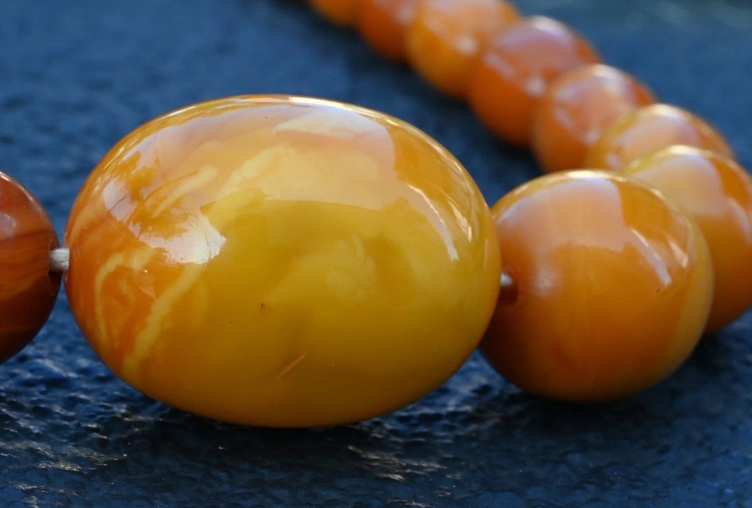 Stunning Natural Baltic Butterscotch Amber Necklace With Large Beads5