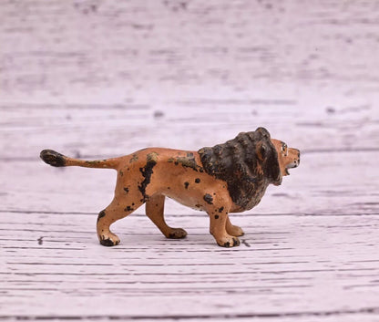 Well Detailed Antique Austrian Vienna Cold Painted Bronze Figure of Small Lion6