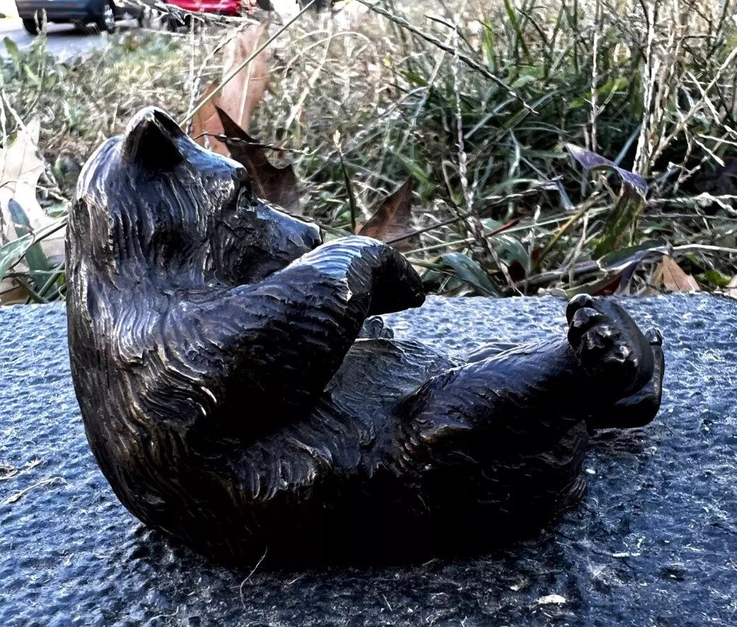 Awesome Austrian Vienna Style Bronze Paperweight of Playful Bear12