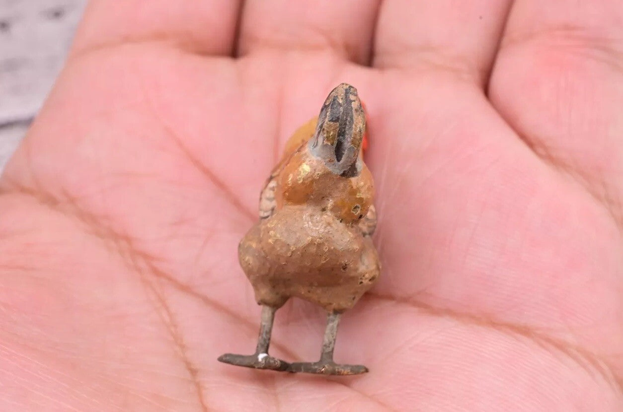Attractive Antique Austrian Vienna Cold Painted Bronze Figure of Brown Hen4