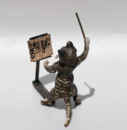 Rare Antique Franz Bergmann Austrian Vienna Cold Painted Bronze Cat Orchestra10