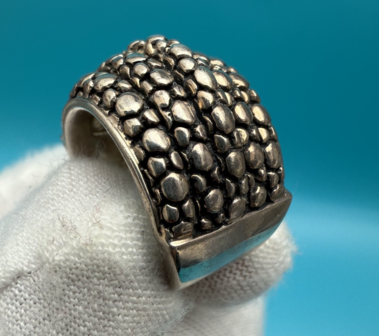 Vintage Textured Sterling Silver Ring by Michael Dawkins2