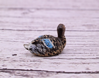 Cute Antique Austrian Vienna Cold Painted Bronze Figure of Sitting Mallard Duck2