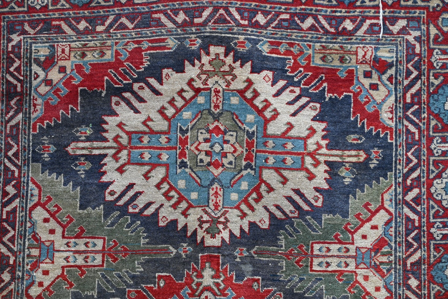 Gorgeous Handmade Mid - 20th Century Caucasian Kazak 6' x 4' Area Rug13