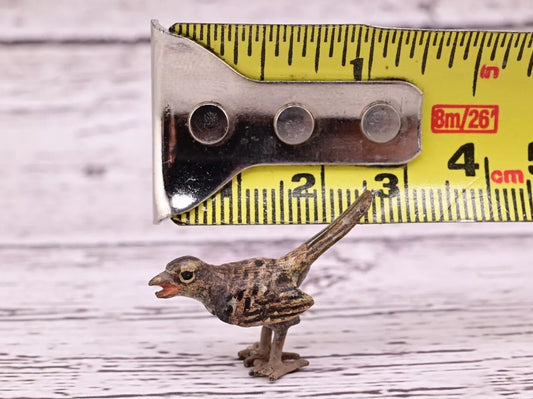 Very Old Antique Austrian Vienna Original Bronze Finish Figure of Miniature Bird0