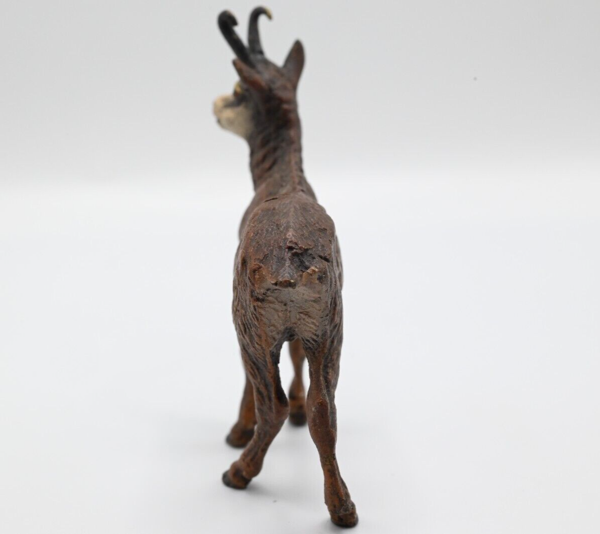 Gorgeous Antique Austrian Vienna Cold Painted Bronze Figure of Papo Chamois Goat1