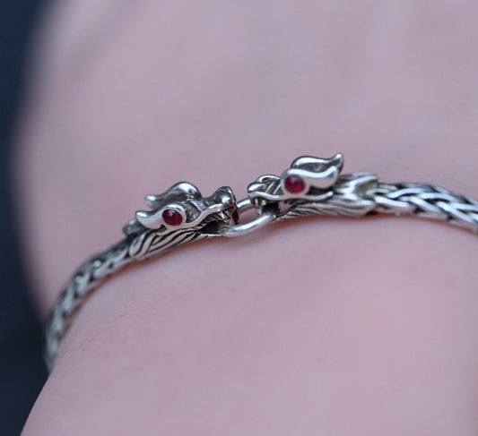 Original John Hardy Naga Dragon Sterling Silver Bracelet0